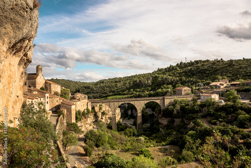 View of the bridge leading to the Minerve View of the bridge leading to the Minerve