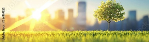 Urban Greenery Sunrise