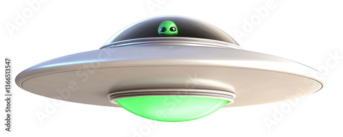 PNG UFO illustration spaceship flying.