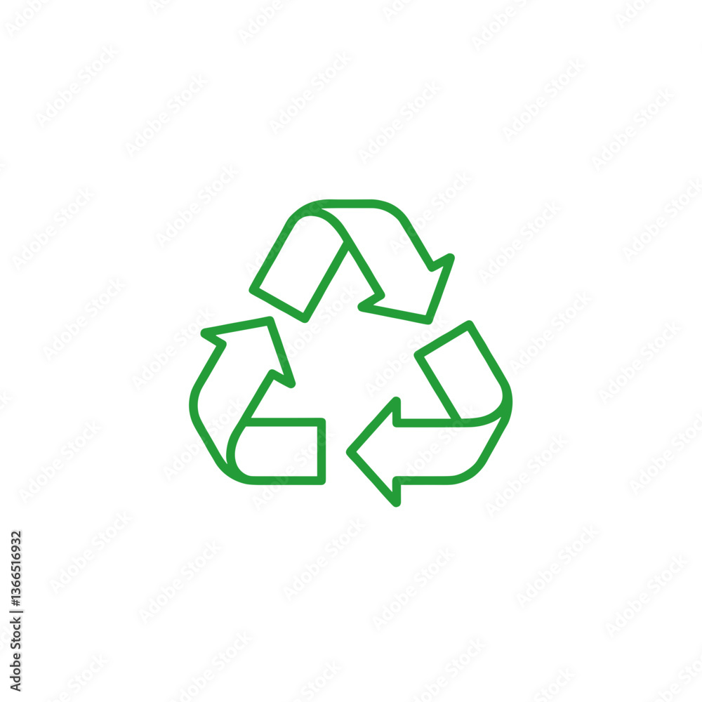Green Recycle Symbol Icon, Flat Style, Transparent Background, Environmental Concept, Eco Design, Web Graphics Green Recycle Symbol Icon, Flat Style, Transparent Background, Environmental Concept, Eco Design, Web Graphics