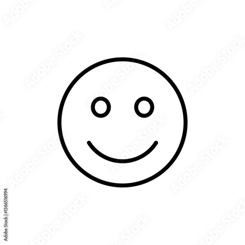 Basic Smiley Face Icon, Flat Design, Transparent Background, Happy Symbol, UI/UX, Messaging Apps