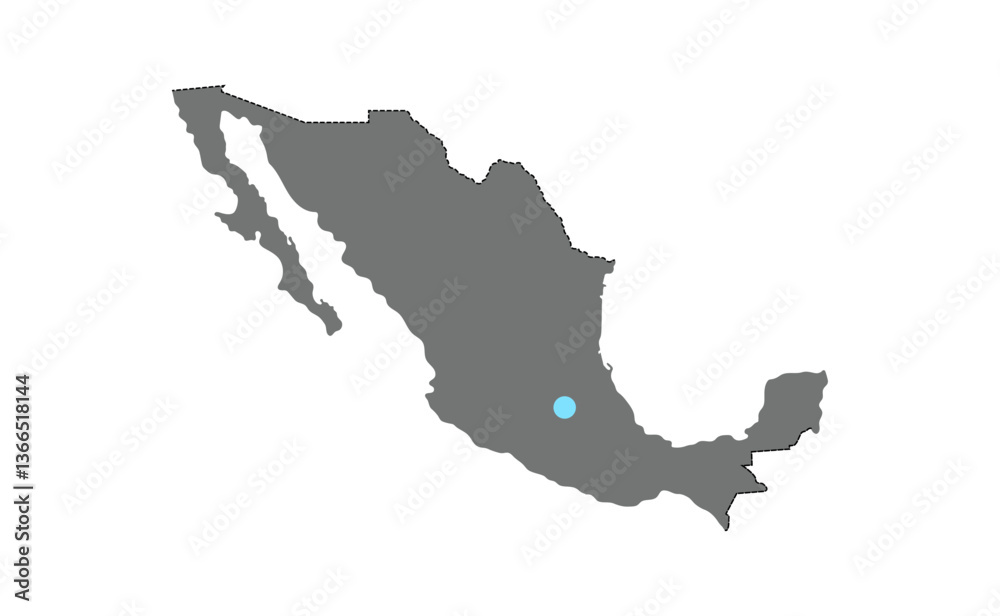 Fototapeta premium Mexico map poster