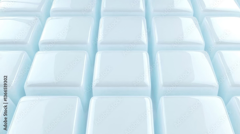 Obraz premium Light blue, glossy, square tiles