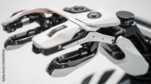 Wallpaper Mural An advanced robotic arm with haptic feedback, mimicking human hand movements for remote operations, Futuristic style Torontodigital.ca