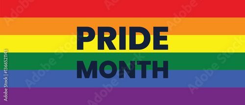 LGBT pride month abstract background.Vector banner template for pride month.LGBT multicolour rainbow flag.