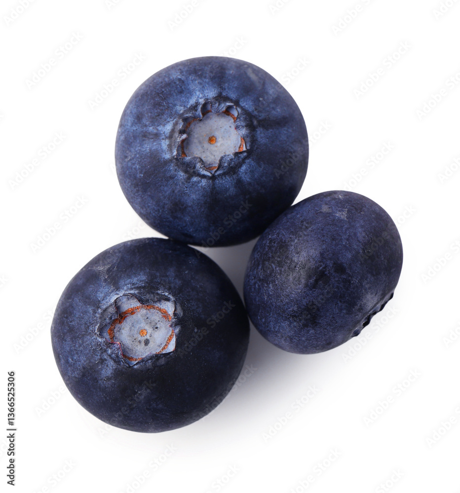 Fototapeta premium Fresh blueberries isolated on white background