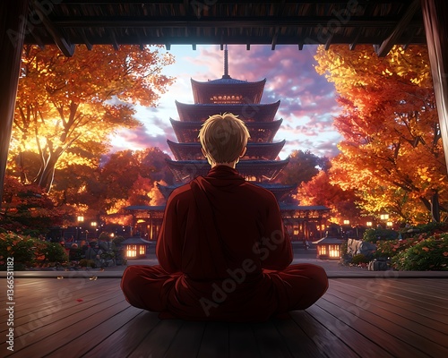 Zen Meditation, Pagoda View