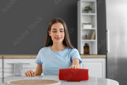 Beautiful young happy woman...