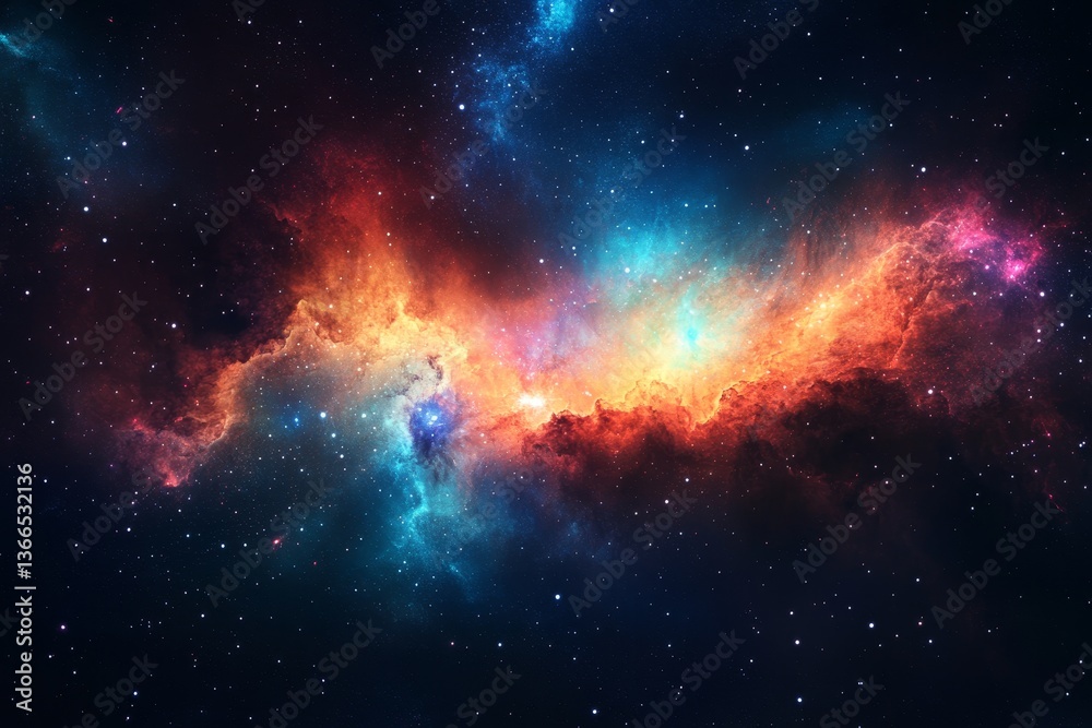Fototapeta premium Colorful nebulae in deep space (16)