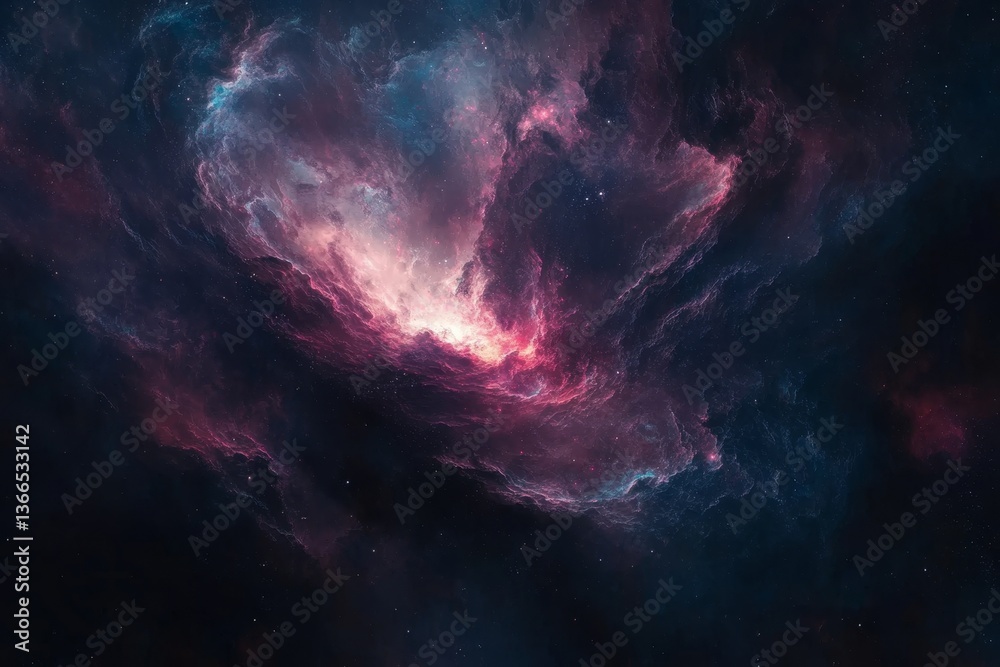 Obraz premium Cosmic Nebula Clouds in Deep Space
