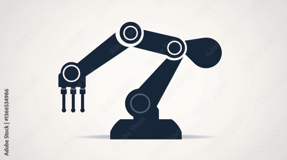 Robotic Arm Illustration Modern Automation Technology Icon for Industry and Manufacturing Appl Robotic Arm Illustration Modern Automation Technology Icon for Industry and Manufacturing Appl