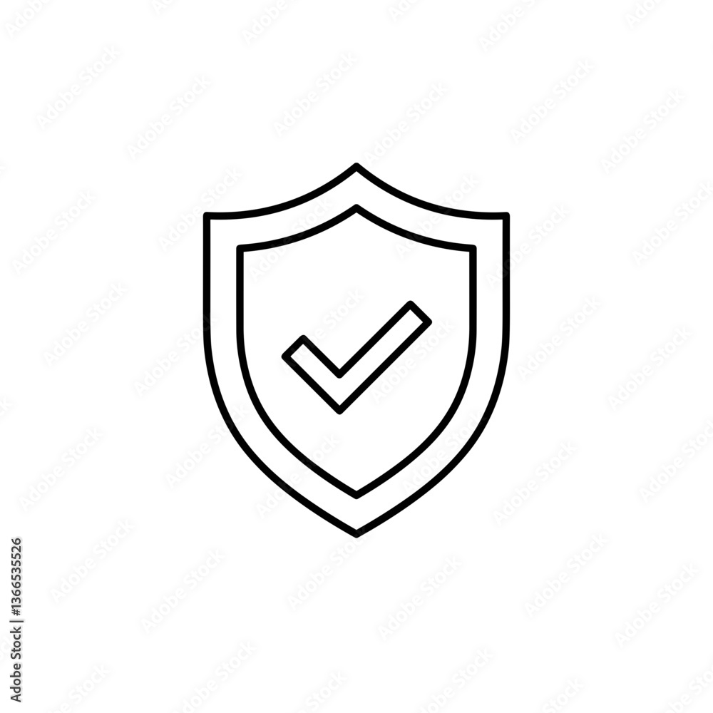 Flat Shield with Check Mark Icon, Transparent Background, Security Symbol, UI/UX, Web Graphics Flat Shield with Check Mark Icon, Transparent Background, Security Symbol, UI/UX, Web Graphics