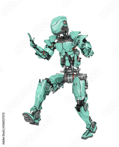 robot soldier is walking a bit worried