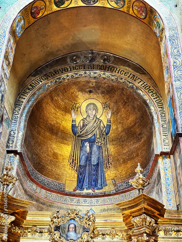 Virgin Mary painting in the church