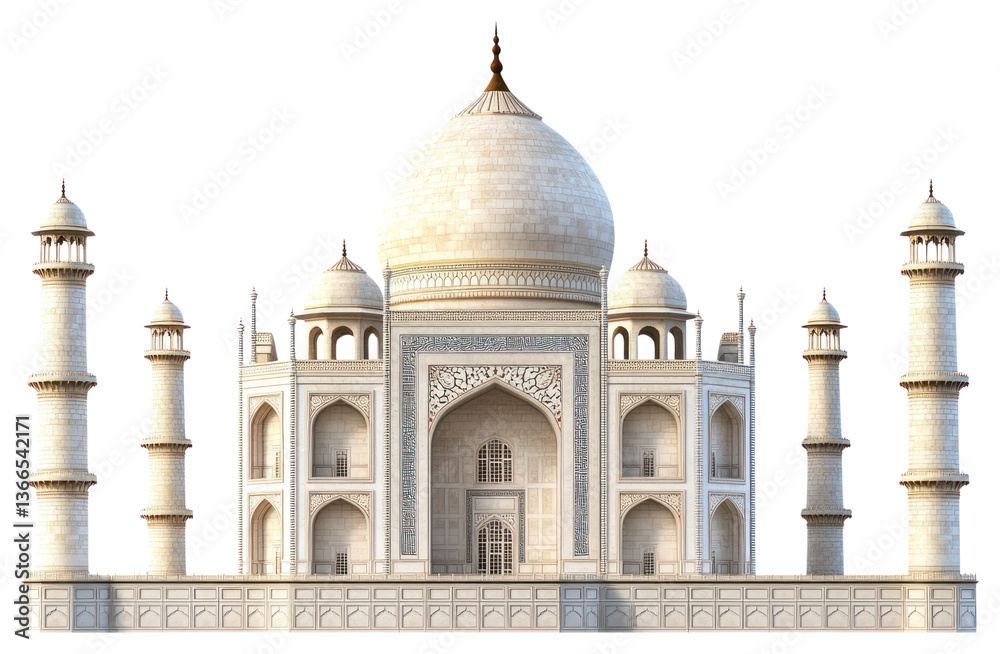 PNG Taj mahal landmark architecture white.