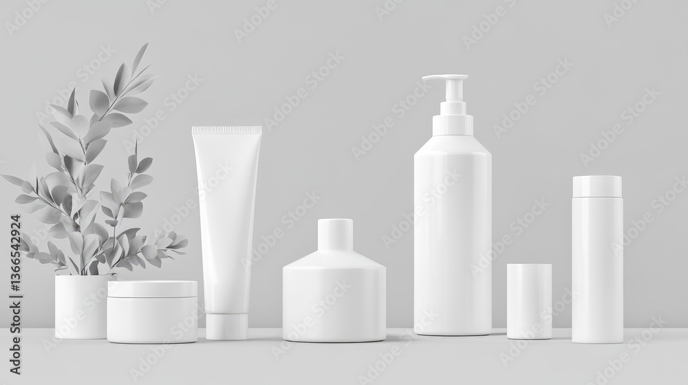 Luxury skincare branding mockup featuring sleek typography and clean aesthetics. Luxury skincare branding mockup featuring sleek typography and clean aesthetics.