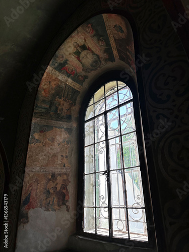 stained glass window in church