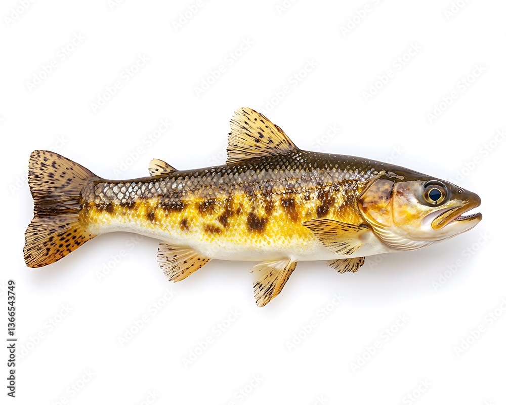 Naklejka premium Trout Fish Isolated.