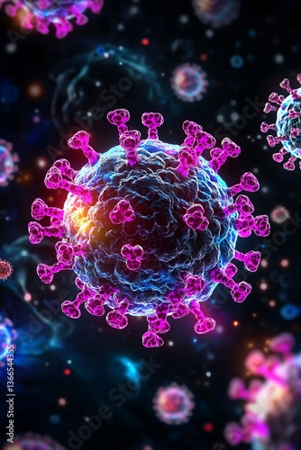 Virus microscopic view