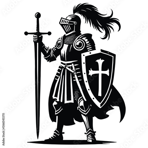 Medieval Knight Silhouette