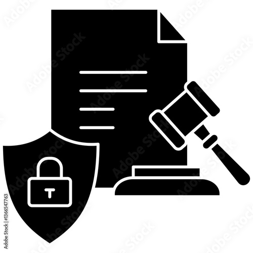 Legal Compliance glyph icon