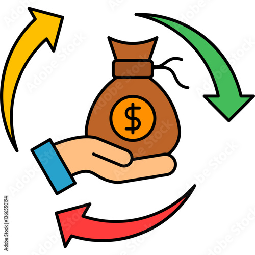 Revenue Streams lineal color icon