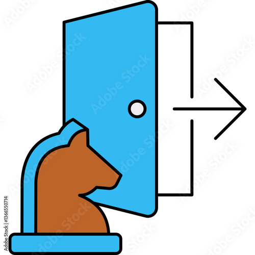 Exit Strategy lineal color icon