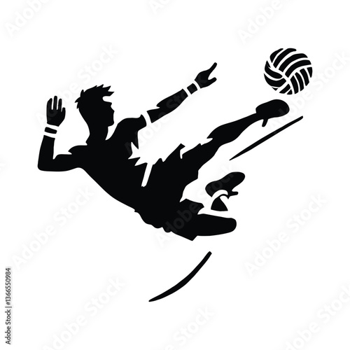 Sepak Takraw Player Kick