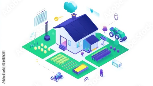 An AI powered system enhancing smart farming by analyzing soil data, AI-assisted crop management, and real-time weather adaptation for more efficient agriculture practices