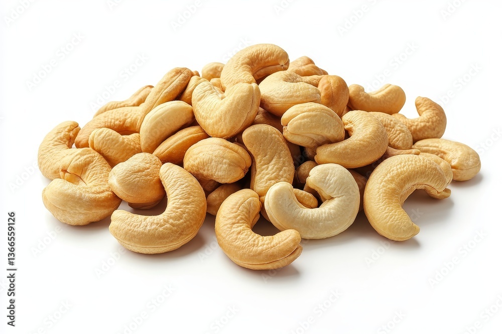 Pile of cashews on white background (12) Pile of cashews on white background (12)