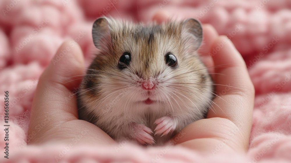 Cute hamster in hands Cute hamster in hands