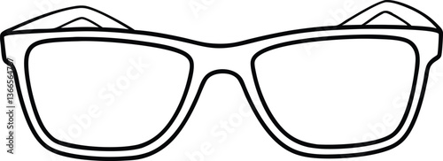 sunglass line art drawing, sunglass coloring book page