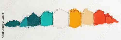 Colorful pigment swatches photo