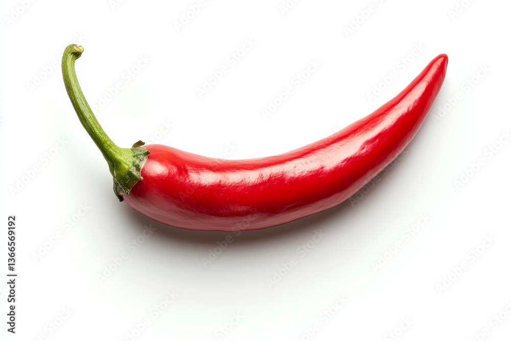 Red Chili Pepper, Isolated on White Red Chili Pepper, Isolated on White
