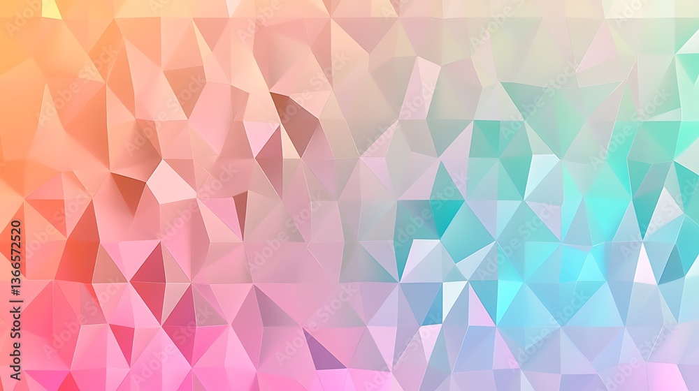 Smooth gradient flow blending with a radiant triangular iridescent pattern in an elegant style