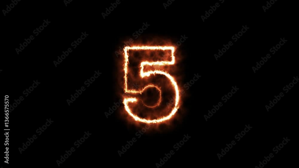 10 to 0, Ten to zero countdown hot Fire glow neon animation running animated numbers 10-0, 10 to 0 second modern digital countdown 4K timer neon light style on a black background.	
