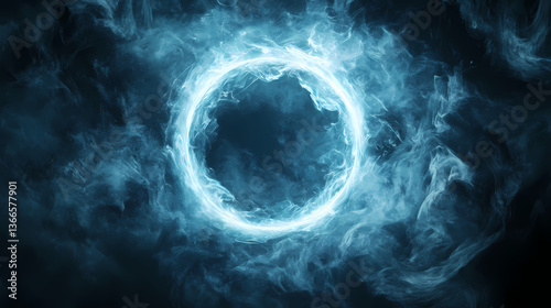 Wallpaper Mural Smoke ring portal. Otherworldly Aura. Illustration Torontodigital.ca