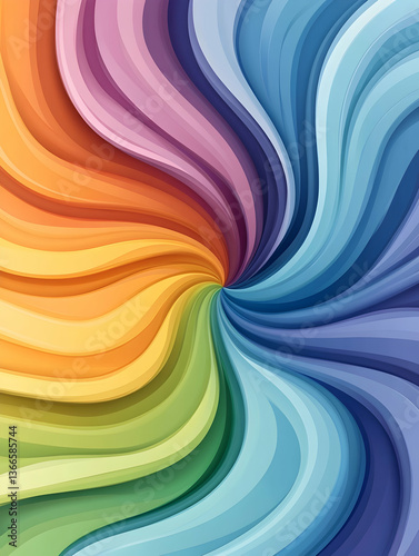 Swirling spectrum of blended colors
