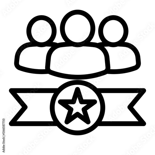 Team Icon Outline Style for Team Building Pack Icon Themes