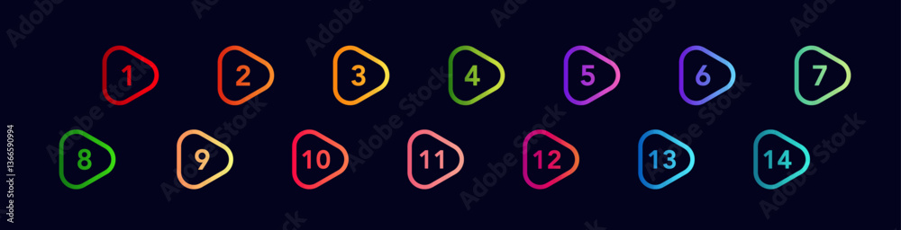 Bullet point icons are bright and numbered, great for enhancing presentations or organizing lists. Bullet point icons are bright and numbered, great for enhancing presentations or organizing lists.