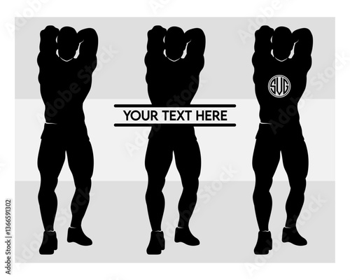 bodybuilder svg, gym Svg, muscle man Svg, workout Svg, fitness Svg, weights Svg, crossfit Svg,
Bodybuilder Monogram, Circle Monogram, Split Monogram