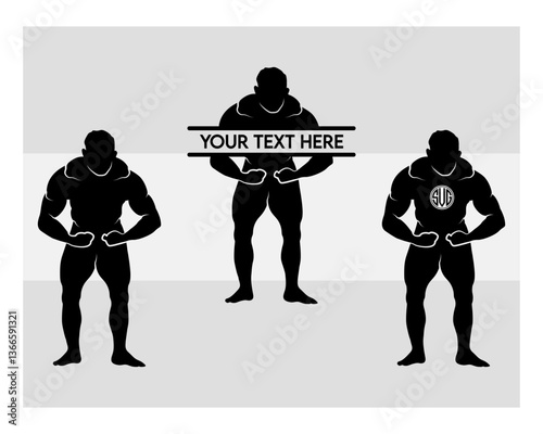bodybuilder svg, gym Svg, muscle man Svg, workout Svg, fitness Svg, weights Svg, crossfit Svg,
Bodybuilder Monogram, Circle Monogram, Split Monogram