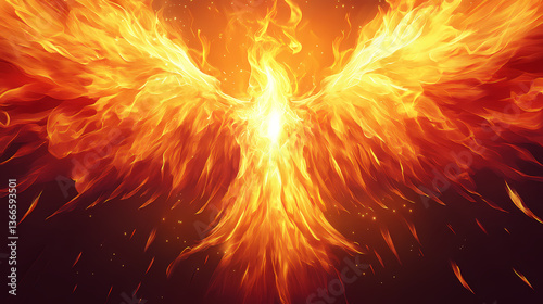 Flame of illumination perspective., pentecost a christian holiday, the descent of the holy spirit. celestial flame wings. illustration. Heavenly Illumination. Illustration