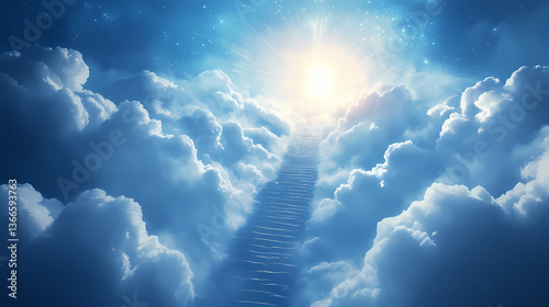 heavenly stairway clouds