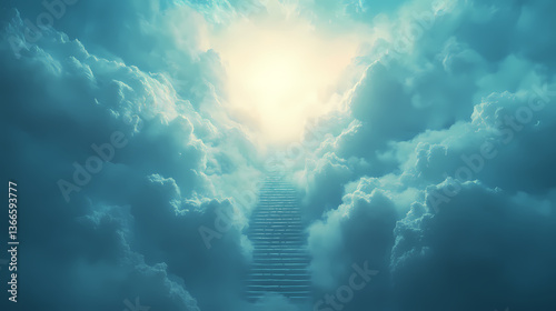heavenly stairway clouds