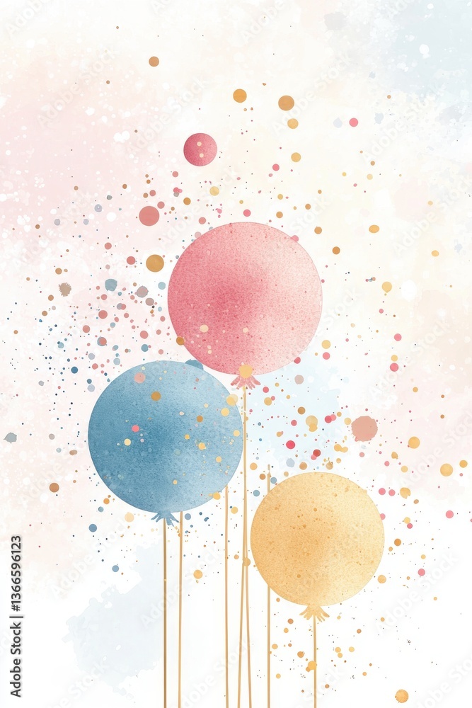 Fototapeta premium vibrant festival fireworks watercolor