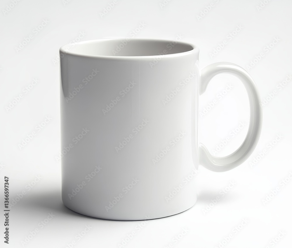 Obraz premium Empty White Mug on White Background (1)