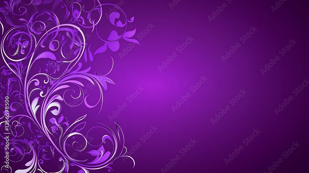 A Decorative Floral Ornament Design With Purple and White Colors A Decorative Floral Ornament Design With Purple and White Colors
