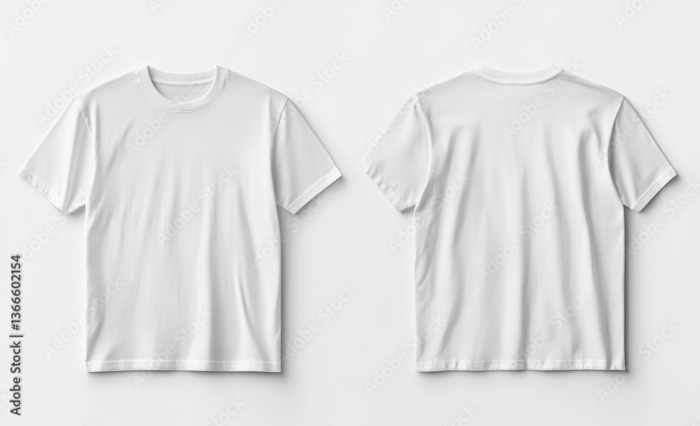 Blank white t-shirt mockup front and back Blank white t-shirt mockup front and back