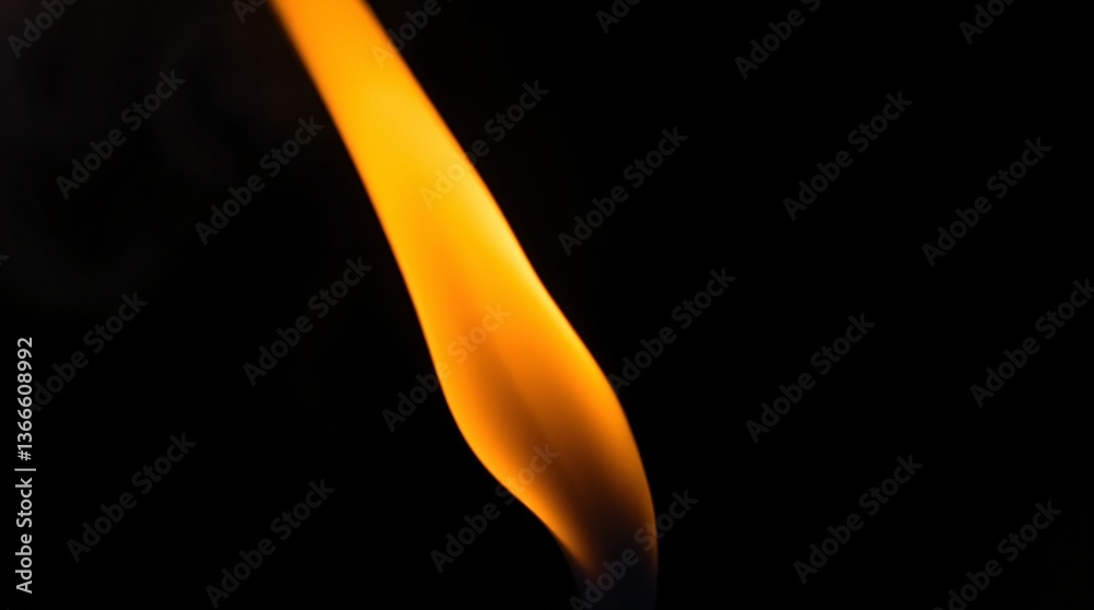 Intense Close-Up of a Flickering Flame with Subtle Smoke Wisps - Macro Photography Intense Close-Up of a Flickering Flame with Subtle Smoke Wisps - Macro Photography